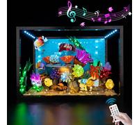 Nitemode Kit di luci compatibile con Lego Tropical Aquarium 10366 Set da costruzione | RC aggiornato e oscuramento multi-modalità e illuminazione zonale ed effetti sonori selezionabili (non incluso