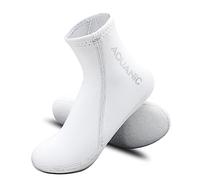 nitescuba Calzini in Neoprene 2.5mm,Immersioni per Uomini e Donne Calzini a Pinna,Calze Antiscivolo e Impermeabili per Immersioni, Surf e Altri Sport Acquatici,Bianco,Mid,M