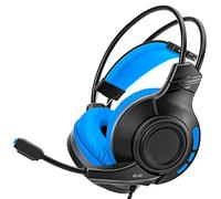 NITHO Atlas Cuffie Gaming Over-Ear - Driver 50 mm, Microfono Flessibile, Audio Stereo - Jack 3.5 mm - Compatibile con PC/PS4/PS5/Xbox/Smartphone - Blu