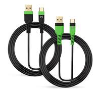 NITHO Cavo di Ricarica Type C, [2Pezzi, 4M] Cavo USB-C Ricarica Rapida per il Controller Xbox Series X/S, PS5 e Dispositivi con Interfaccia Tipo C, Cavo USB C per Tablet, Laptop, Telefono - Verde