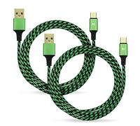 NITHO Cavo Micro USB, [2 Pezzi, 4M] Cavo di Micro B Ricarica Rapida per il Controller Xbox One, PS4 e Dispositivi con Interfaccia Micro-B, Micro USB per Tablet, Laptop, Telefono - Verde