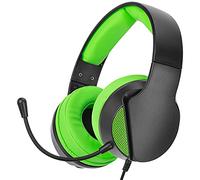 NITHO Janus Cuffie Gaming Over-Ear - Driver 40 mm, Microfono Flessibile, Audio Stereo - Jack 3.5 mm - PC/PS4/PS5/Xbox One/Series X|S/Smartphone/Tablet - Verde