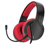 NITHO Janus Cuffie Gaming Over-Ear - Microfono Flessibile, Audio Stereo, Driver 40 mm - Jack 3.5 mm - Compatibile PC/PS4/PS5/Xbox/Smartphone/Tablet - Rosso