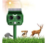 Nitoer Repellente per gatti, USB e ad energia solare, deterrente per gatti da giardino, repellente ad ultrasuoni per esterni, per cortile, scoiattoli, gatti, ratti, volpi (verde chiaro)