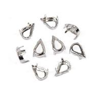 NITONAMI 4300 impostazioni di Rame a Forma di Pera Fai da Te Cucito Argento Oro Artiglio Strass Strass Gioielli in Cristallo Elemento-Artiglio d'Argento, 8x13mm 50 Pezzi