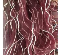NITONAMI 5 Metri 4 cm/6 cm di Larghezza Perla Filato Coda di Pesce Onda Nastro di Organza Accessori per Capelli Fiocco Fai da Te Materiale Confezione Regalo Tessuto da Cucire-1,6 cm di larg