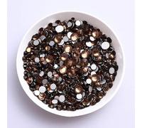 NITONAMI Mix Size Diamante Nero Parte Posteriore Piatta Strass per Il Viso Perline di Cristallo Autoadesive Pietre Preziose Sciolte Diamante Pittura Gioielli-Topazio Affumicato, Mix, 1440 Pz