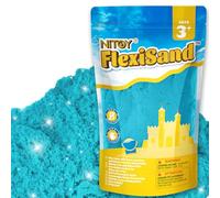 NiToy FlexiSand - Sabbia da gioco da 1 kg, non si asciuga mai, dai 3 anni in su, ricarica per giocattoli sensoriali, ideale per modellare, spremere e modellare (blu scuro)