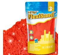 NiToy FlexiSand - Sabbia da gioco da 1 kg, non si asciuga mai, per bambini dai 3 anni in su, ricarica per giocattoli sensoriali, ideale per modellare, spremere e modellare (rosso)