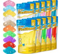 NiToy Set di sabbia da 8500 g, 10 colori, Magic Sand per bambini