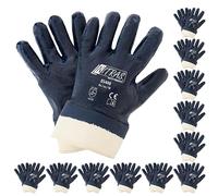 Nitras 03440 - Guanti da lavoro in nitrile con risvolto - 12 paia, taglia 10 (XL)