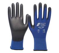 Nitras 12 paia di guanti in nylon 6240 Skin, con rivestimento in poliuretano, montaggio fine, adatti al touchscreen, dimensioni: 10