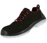 NITRAS 7420 Scarpe da Lavoro Micro Step I - Scarpe di Sicurezza Traforate S1P per Uomo Donna - Scarpe da Ginnastica Antiscivolo e Resistenti all'Acqua - Nero/Rosso, Taglia: 48