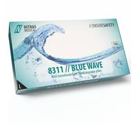 Nitras 8311 Blue Wave 832-L - Guanti monouso in nitrile, misura L