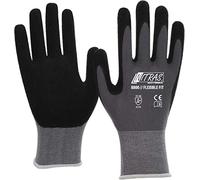 NITRAS 8800 Flexible Fit - Guanti da giardinaggio, 3 paia, taglia 8/L, arancia