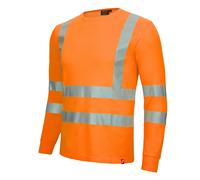 Nitras Camicia a maniche lunghe Motion Tex Viz -Warnschutz Cotone/poliestere L arancio fluo