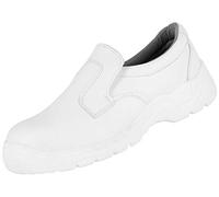 NITRAS CLEAN STEP SL, Sicherheitsslipper, S2, strapazierfähiges Kunstleder, weiß (Farbcode: 1100), widerstandsfähige PU / PU-Laufsohle, weiß,