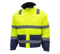 Nitras Giacca di sicurezza da pilota MOTION TEX VIZ PLUS, arancione/blu, 4XL