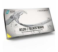 NITRAS Medical - 8320 - Guanti monouso Black Wave in nitrile, taglia: XL, 100 pezzi, colore: nero