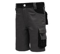 Nitras Motion TEX Kids 7602 - Pantaloni corti da lavoro per bambini, con tasche per attrezzi, colore: Grigio, grigio., 146 cm-152 cm