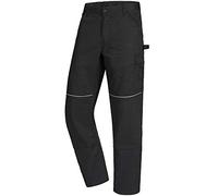 Nitras Motion Tex Light - Pantaloni lunghi da lavoro da uomo, con elastico elasticizzato, Nero , 54