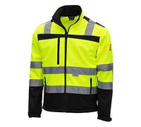 NITRAS Motion Tex Viz 7171 Giacca di avvertimento - Giacca Softshell in colore di avvertimento per il lavoro - Giallo neon - L
