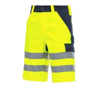 Nitras Pantaloncini Motion Tex Viz ad alta visibilità Poliestere/cotone 64 giallo fluo/blu marino