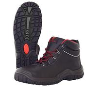 Nitras Stivali da Lavoro 7211 Power Step II - Scarpe Antinfortunistiche S3 per Uomini e Donne - Stivaletto Resistente all'Acqua in Acciaio - Nero, Taglia: 49