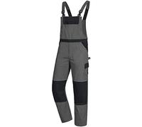 NITRAS Tuta Motion Tex Light 7522 - Pantaloni con pettorina per il lavoro, 35% cotone, colore: grigio, 66