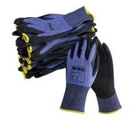NITREX 241PC18 Guanti Protettivi da Lavoro, confezione da 10 Paia, Taglia 10 - Guanti Resistenti al Taglio Di Classe C con Rivestimento Del Palmo in PU