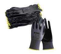 NITREX 250 10 Paia di Guanti da Lavoro per Uso Generico - Palmo Rivestito in Nitrile - Resistente all’Abrasione - Guanti Protettivi per Uso Industriale e Meccanico - Taglia 11 (XLL)