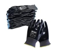 NITREX 250FC 10 Paia di Guanti da Lavoro per Uso Generico - Rivestimento Completo in Nitrile - Resistente all'Abrasione - Guanti Protettivi per Uso Industriale e Meccanico - Taglia 11 (XXL)
