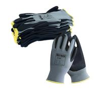 NITREX 270E 10 Paia di Guanti da Lavoro per Uso Generico - Palmo Rivestito in Schiuma di Nitrile - Resistenti all’Abrasione - Guanti Protettivi per Uso Industriale e Meccanico - Taglia 11 (XLL)