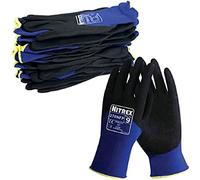 NITREX 270NFP Guanti Protettivi da Lavoro, confezione da 10 Paia, Taglia 10 - Guanti Per Movimentazione Generica in Nylon con Rivestimento Per 3/4 in Nitrile Sabbioso