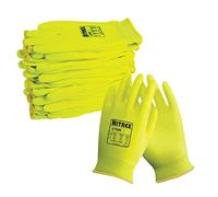 NITREX 370W Guanti Gialli da Lavoro e Sicurezza, confezione da 10 Paia, Taglia 11 - Guanti Termici Antitaglio Classificati B con Rivestimento in Nitrile Spugnato.