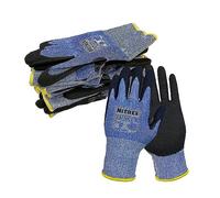 NITREX Unigloves 10 Pairs - Guanti Antitaglio per Uso Generico con Palmo Rivestito in Nitrile Sabbiato, Tecnologia Nitreguard e Tecnologia Nitregrip in Nero o Blu, Taglia 11