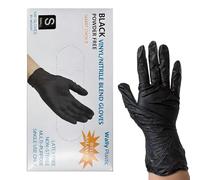 Nitrile Gloves Black - Salon Hair Dye Gloves, 100 Pack Powder Free Nitrile Glove, Oil Resistant Flexible Fit Salon Glove Set for Hair Dye Makeup TattoosBeauty Use Professionals Home Studio Travel