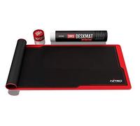 NITRO CONCEPTS DM9 Deskmat Desk Pad - Tappetino per mouse, 900 x 400 mm, nero/rosso NC-GP-MP-002