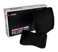 Nitro Concepts Set di Cuscini in Memory Foam per sedie da Gioco e sedie da Ufficio, Colore: Nero/Nero