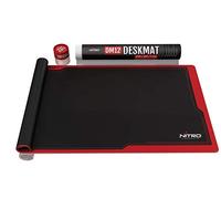 NITRO CONCEPTS DM12 Deskmat Desk Pad - Mouse Pad - Tappetino per Mouse per scrivania 1200x600mm - Nero/Rosso