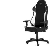 NITRO CONCEPTS X1000 Sedia da Gaming - Sedia da Ufficio - Rivestimento in Tessuto - 135 kg - Nero/Bianco