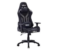 Nitro - Sedia Gaming In Tessuto Scamosciato E Similpelle Reclinabile 155° Con Cuscino Lombare E Cervicale, Sedia Da Gaming Ergonomica Con Braccioli 3D Regolabili Modello Flyco (Grigio/Nera)