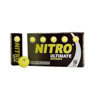 Nitro Ultimate Distance - Palline da golf, confezione da 15, colore: Giallo