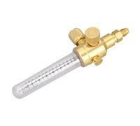 Nitrogen Flow Indicator, Pure Copper Double Scale 1/4in Thread Inlet Outlet Connection Gas Flowmeter with Real Time Monitoring for Brazing Processes Nitrogen Purge Applications