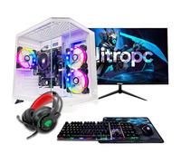 NitroPC - Pack Bronze | PC Gaming completo (AMD Ryzen 5 3400G 4/8 4,2GHz, RX Vega 11, RAM 16GB, SSD 512GB, Windows 11 PRO | WiFi, monitor 24", tastiera, mouse, cuffie) PC desktop (Bianco)