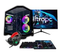 NitroPC - Pack Bronze Plus | PC Gaming completo (AMD Ryzen 5 5655G 6/12 4.4GHz, RX Vega 7, RAM 16GB, M.2 1TB, Windows 11 PRO, RGB | WiFi, monitor 24", tastiera, mouse, cuffie) PC desktop (nero)