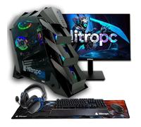 NitroPC - Pack Nitro | PC Gaming completo (Intel Core i9 14900K 24/32 6.0GHz, RTX 5070 Ti 16GB 3X, RAM 32GB RGB, M2 2TB, W11 | WiFi, monitor curvo 27", tastiera, mouse, cuffie) PC fisso