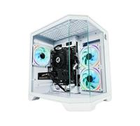 NitroPC - PC Gaming Avanzato Silver (AMD Ryzen 5 5500 3.6 GHz, RTX 3050 6GB, RAM 16GB, M.2 1TB, Windows 11, WiFi) Computer fisso, PC Gamer (Bianco)