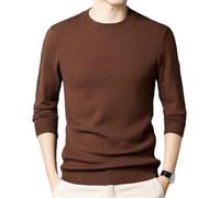 NITRY Maglione A Maglia da Uomo Traspirante Morbido Comodo Maniche Lunghe Pullover Temperamento Casual Caldo Maglieria C-Coffee L