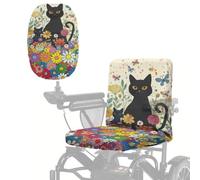 Nittanovaca Coprisedili per scooter con stampa floreale, per gite quotidiane, antipolvere, per sedia a rotelle elettrica, accessori regolabili per sedia a rotelle elettrica